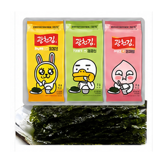 광천김 카카오프렌즈 재래도시락김 5g*3봉