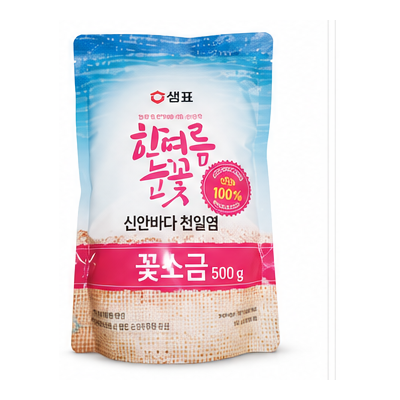 샘표 한여름눈꽃 천일염 꽃소금 500G