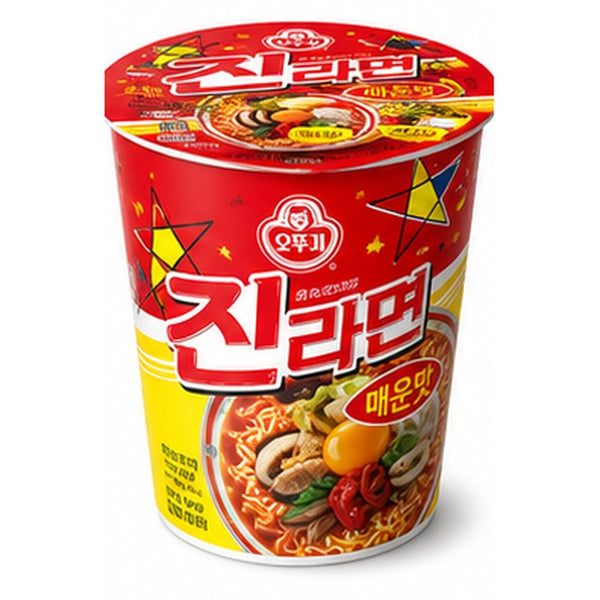 진라면 매운맛 작은컵 65g / OTTOGI Jin Ramen Cup(Hot) 65G