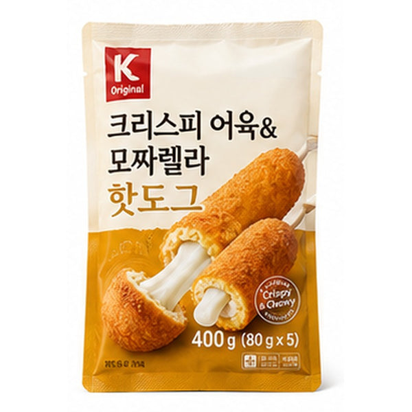 K 오리지널 크리스피 어육&모짜렐라 핫도그 400g (80g x 5)