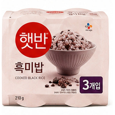 CJ 햇반 흑미밥 210g(3pk) CJ Hetbahn Purple Rice 210g (3pk)