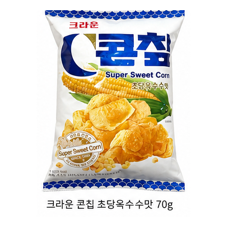 크라운 콘칩 초당옥수수맛 70g