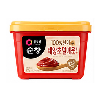 청정원 순창 현미 덜매운 고추장 500g